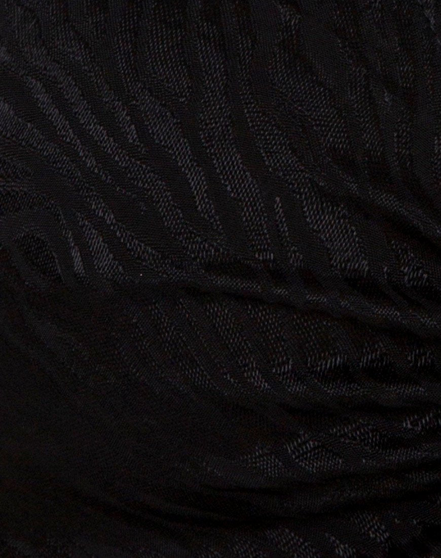 Image of Raemzi Crop Top aus Satin Zebra Schwarz