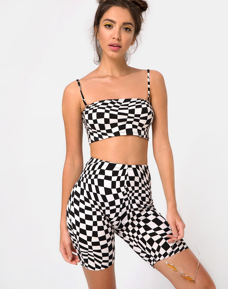 Ramo Bandeau in Square Flag Schwarz und Weiß