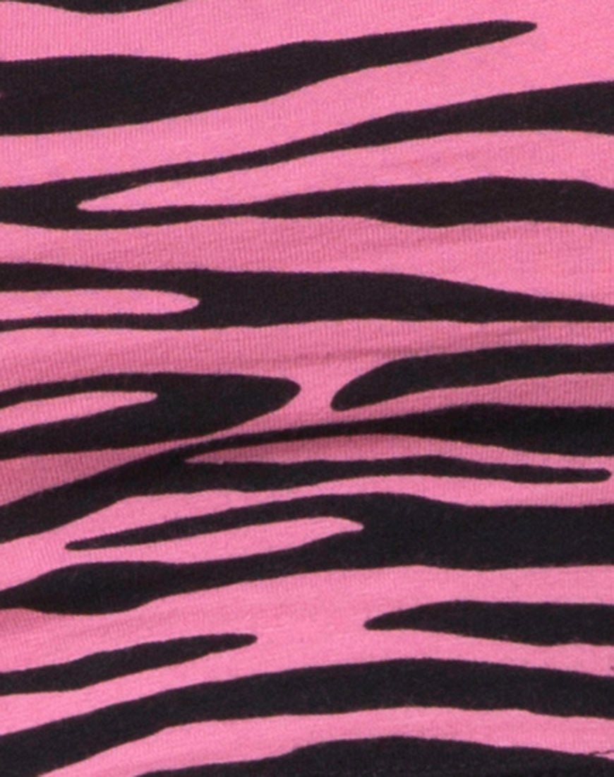 Image of Ramo Bandeau mit Reißverschluss Zebra Pink
