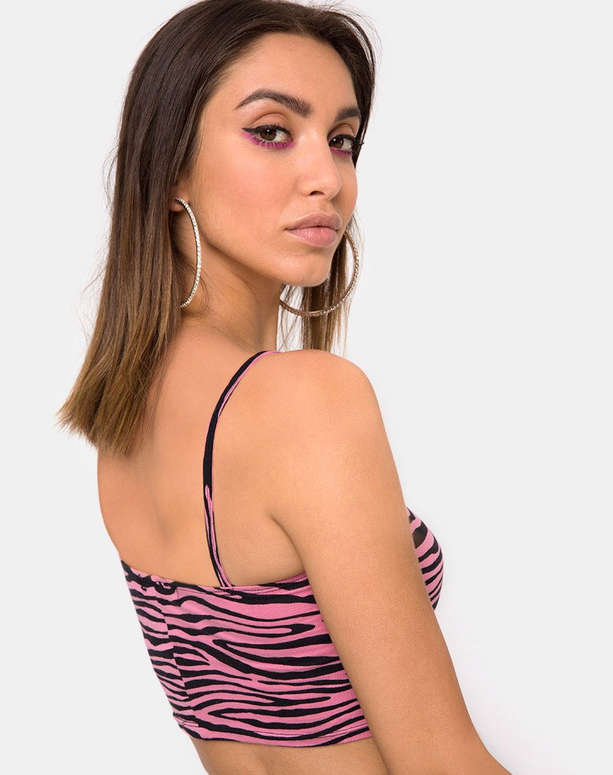 Image of Ramo Bandeau mit Reißverschluss Zebra Pink