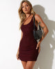 Bild von Ranti Bodycon Kleid in Mesh Braun