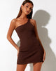 Image of Rapa Bodycon Kleid aus Strick in Schokolade