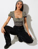 Bild von Raquel Crop Top in Herbstblüte Khaki