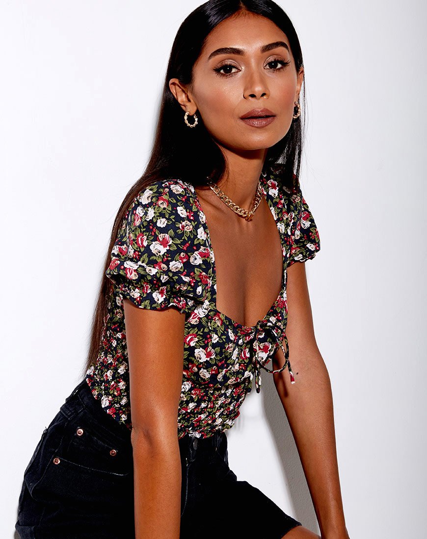 Bild von Raquel Crop Top in Courtney Floral
