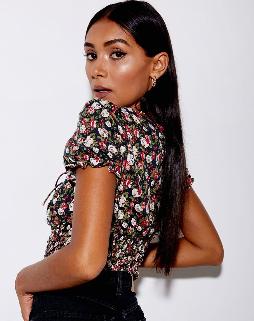 Bild von Raquel Crop Top in Courtney Floral