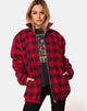 Image of Raven Jacke in Karo Rot Schwarz