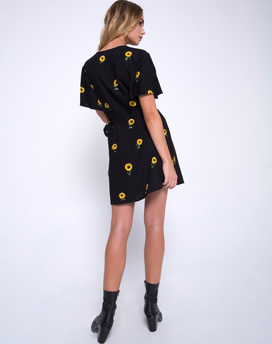 Image of Rawa Wickelkleid in Ditsy Sonnenblume