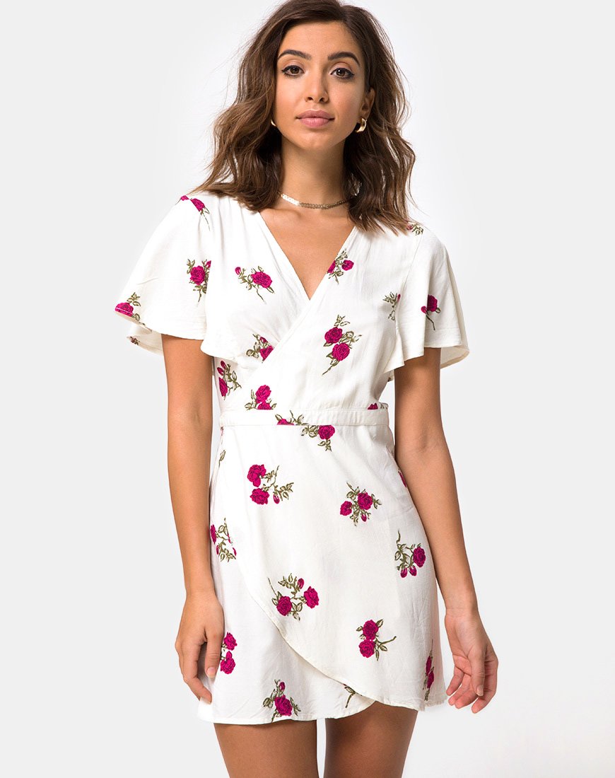 Image of Rawa Wickelkleid in Grunge Rose Elfenbein