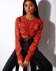 Bild von Rean Crop Top in Satin Rose Copper