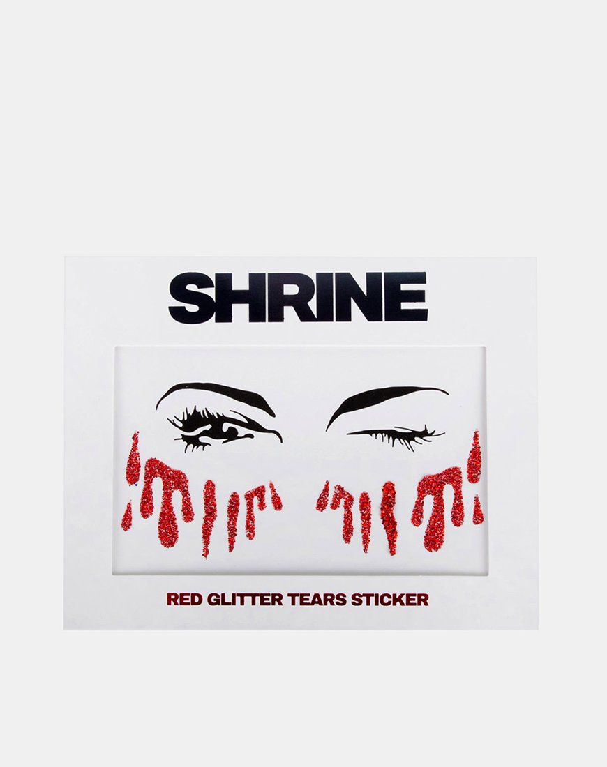 Bild von Red Blood Glitter Tear Sticker von Gypsy Shrine