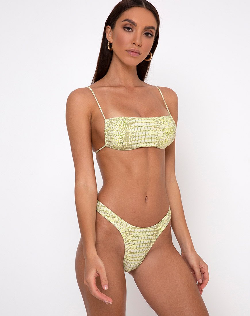 Bild von Reema Tube Bikini Top in Croc Grün
