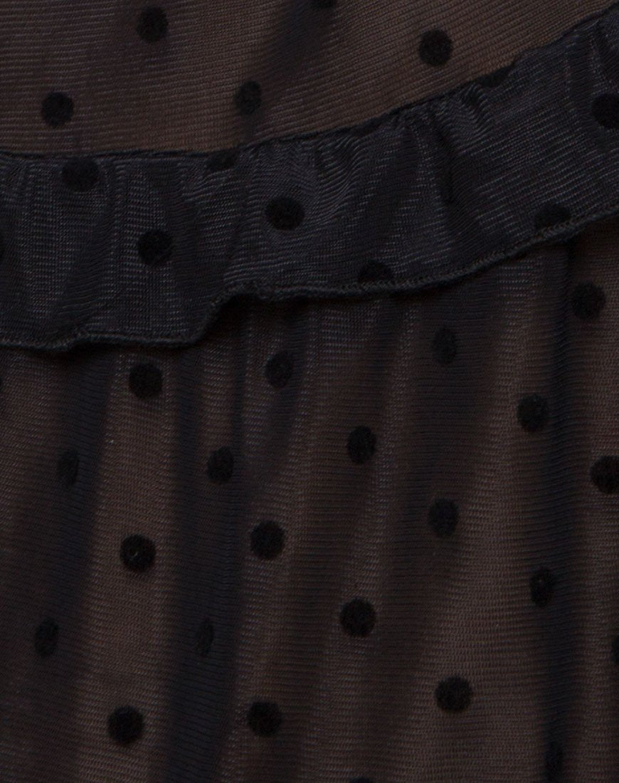 Image of Remy Midikleid aus Polka-Netz schwarz