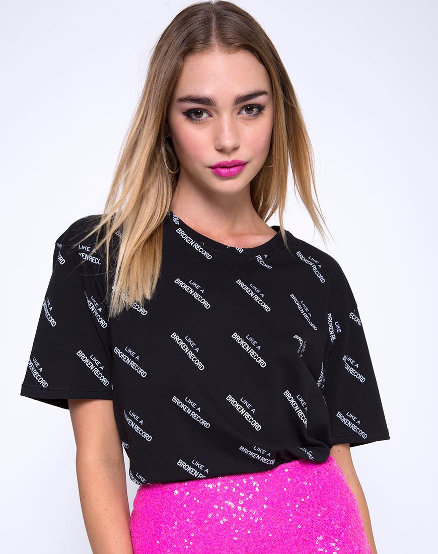 Bild von Oversize Basic Tee in Like a Broken Record
