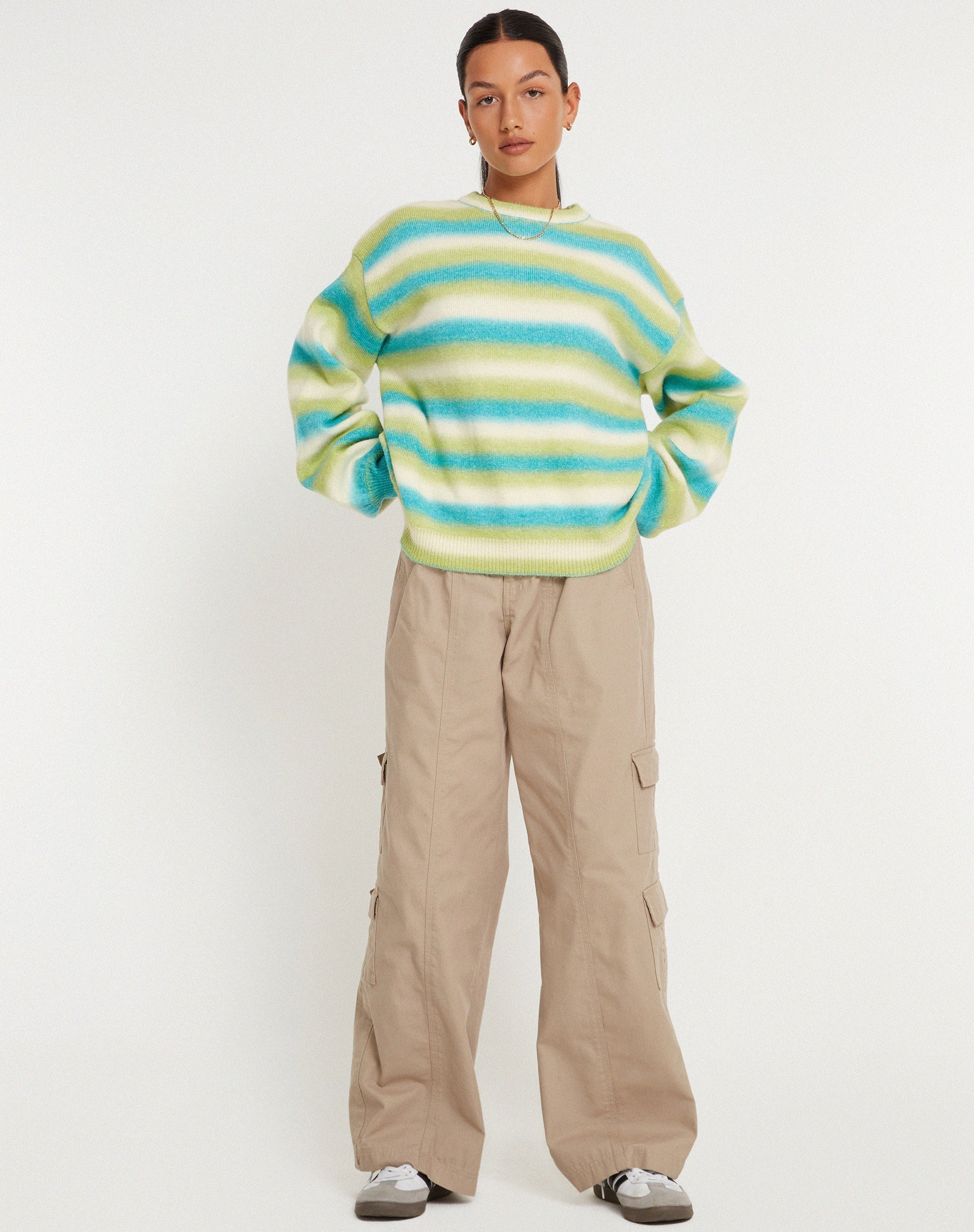 Bild von Ammaria Pullover in Blau Mix Streifen