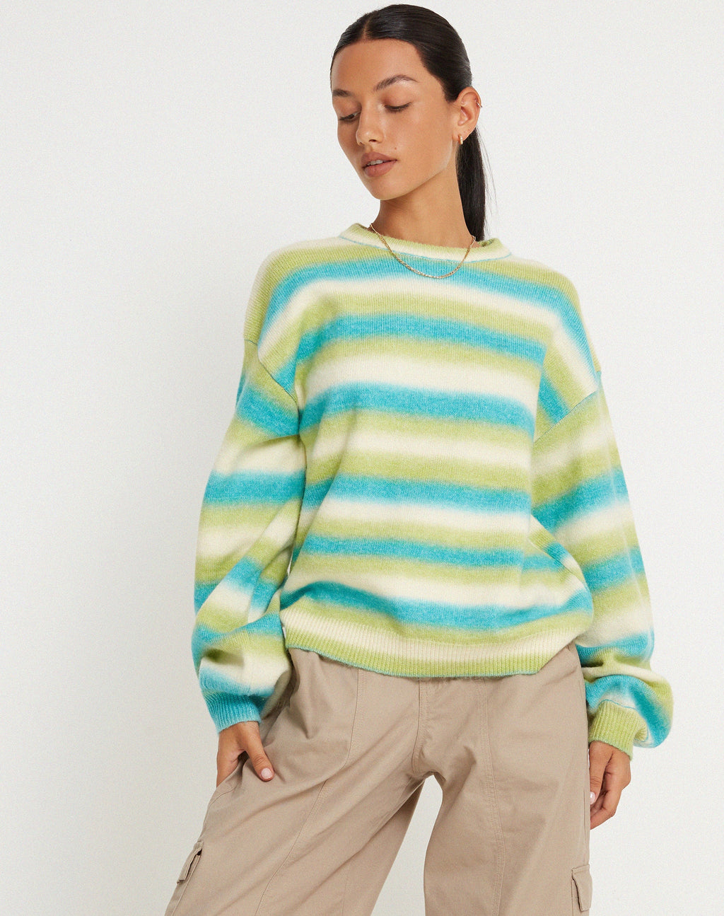 Ammaria Pullover in Blau Mix Streifen