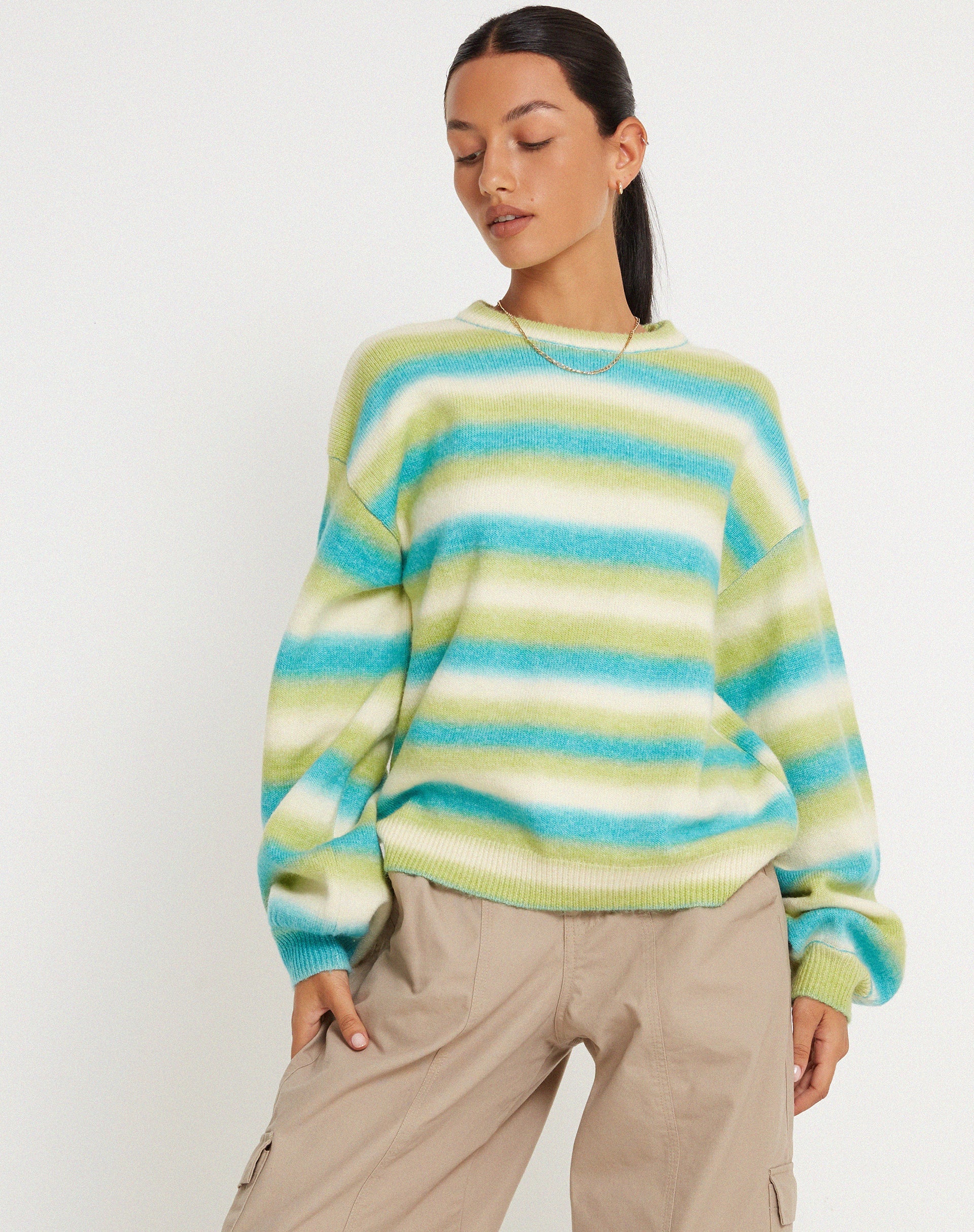 Bild von Ammaria Pullover in Blau Mix Streifen