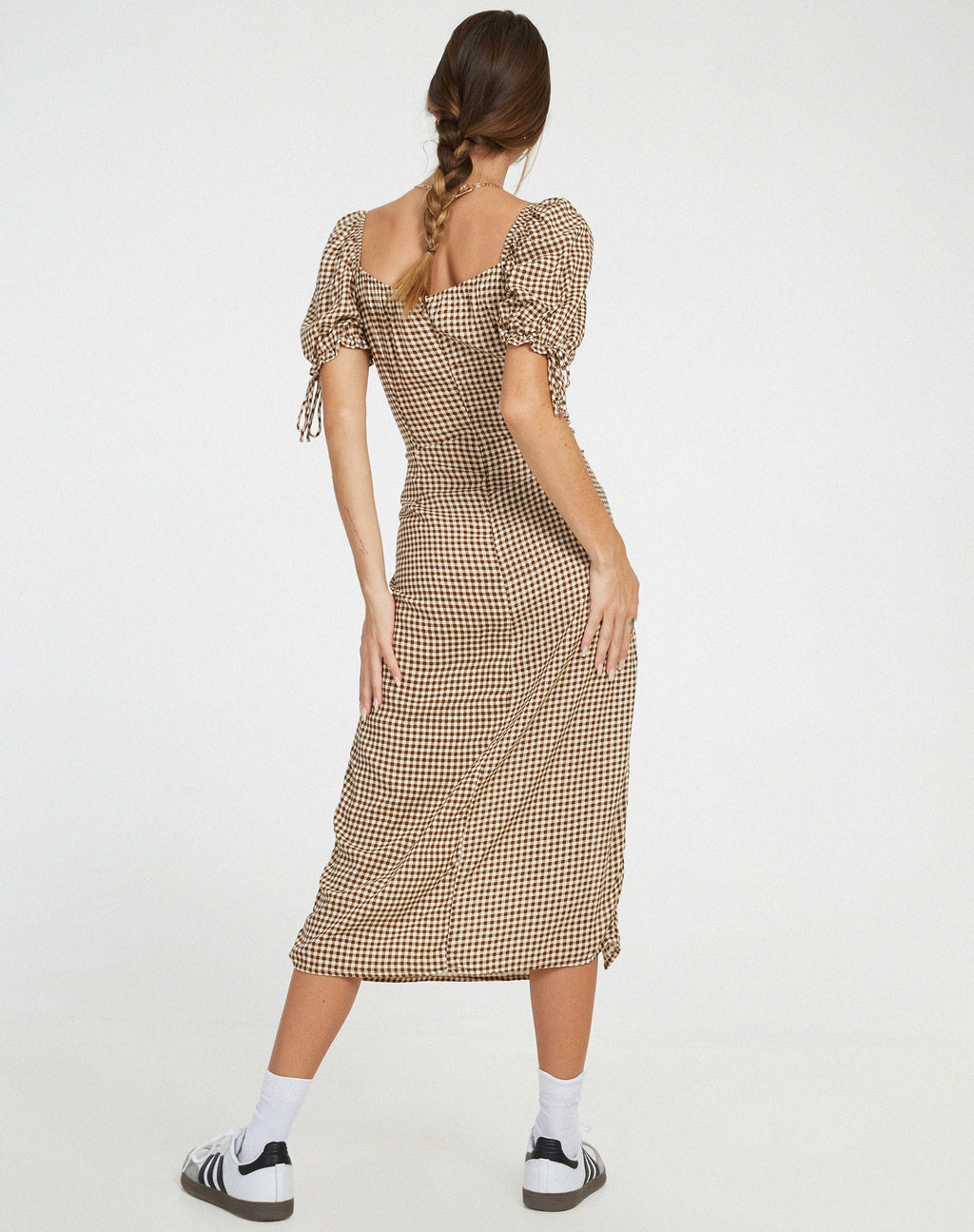 Cello-Midikleid aus Mini-Gingham