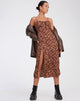 IMAGE OF Cypress Maxikleid in erdig-blumigem Braun