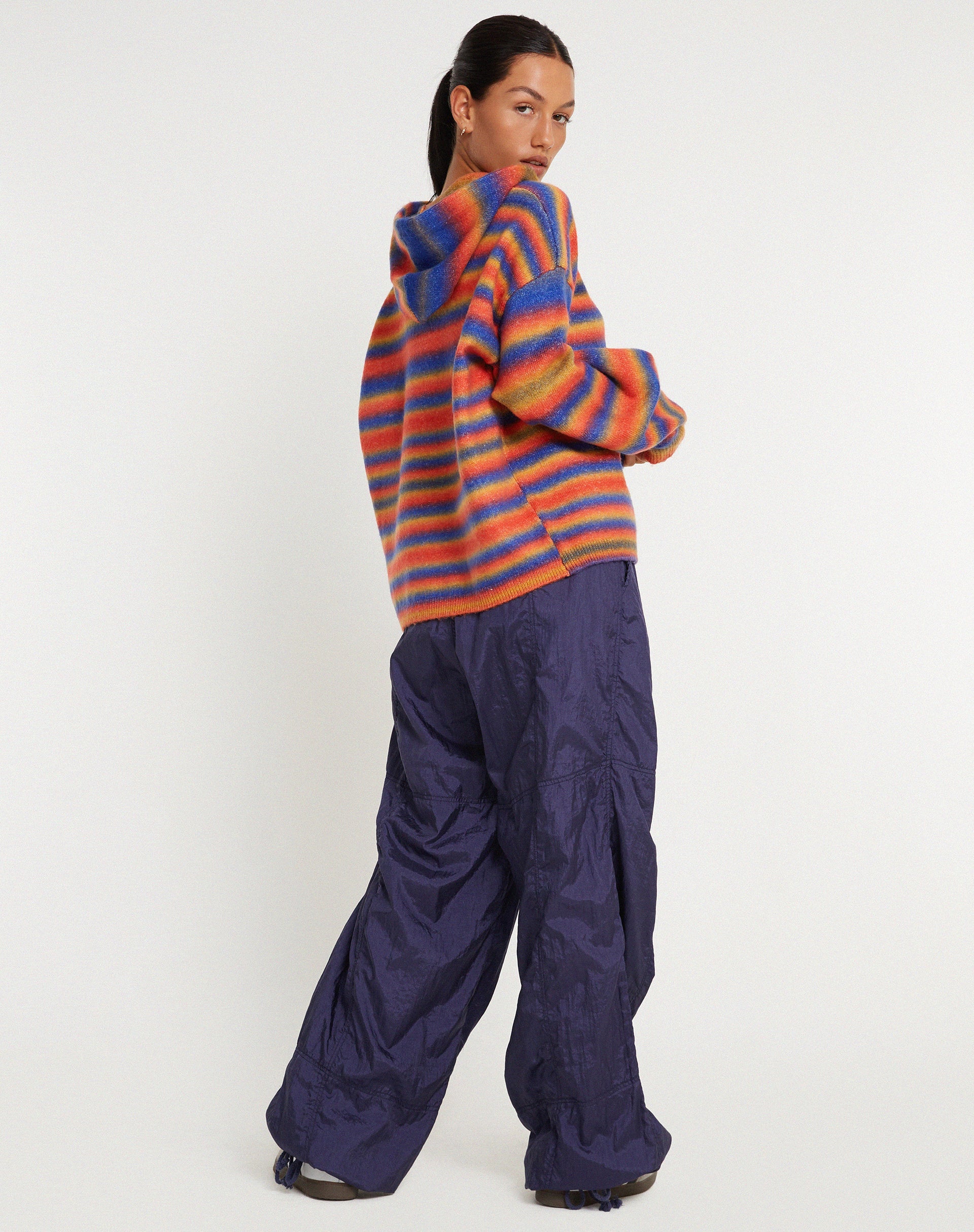 Bild von Ehsan Hoodie in Rot Mix Stripe