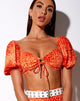 Bild von Chelin Crop Top in Farbverlauf Cheetah Tangerine