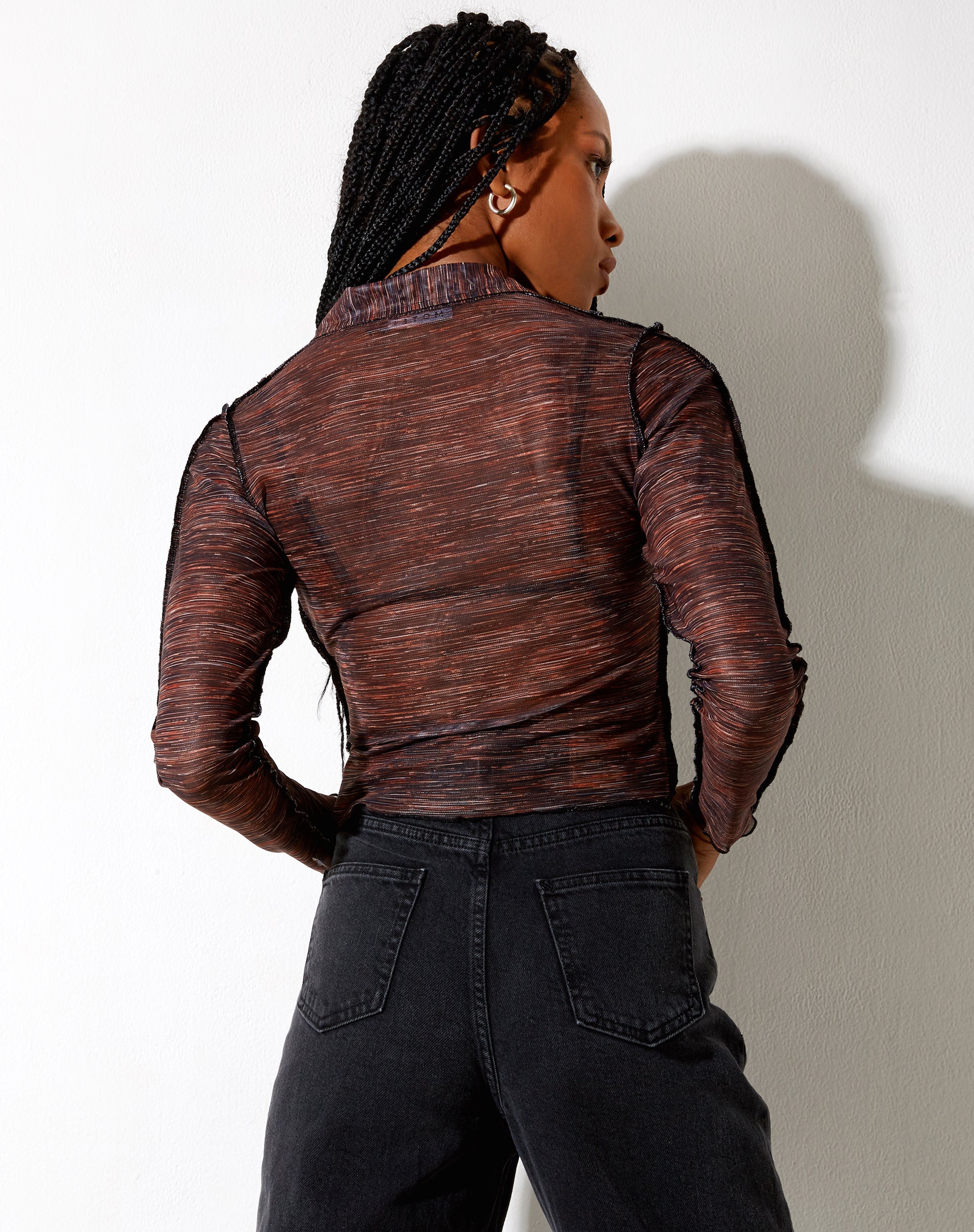 Image of Keera Shirt in Sommerfarben Braun
