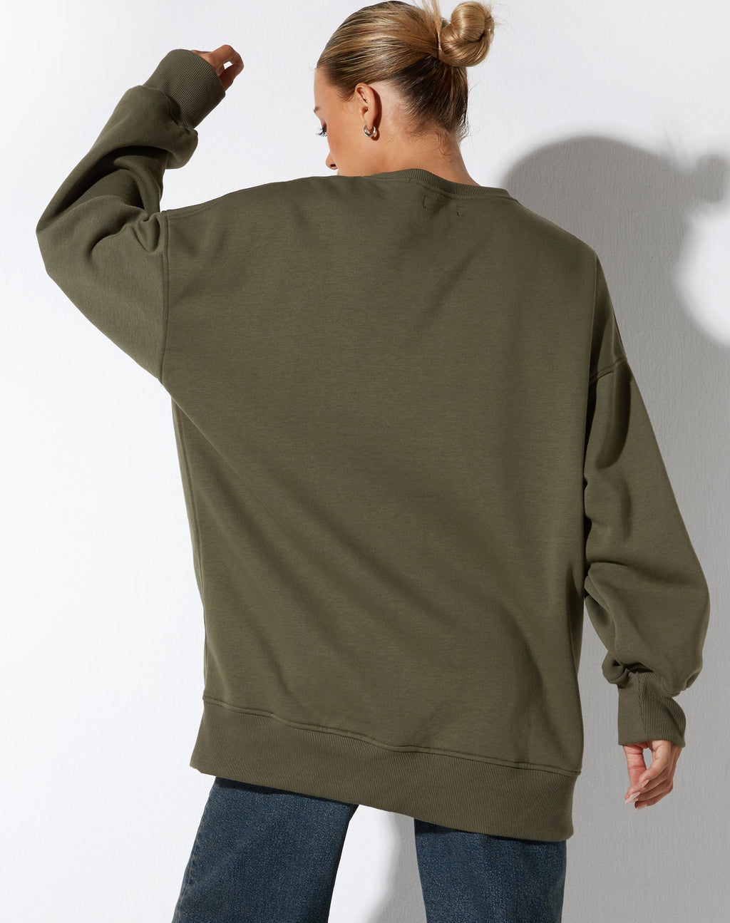Lei Sweatshirt aus Traubenblatt mit Schmetterlingsstickerei