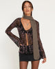 Bild von Leon Cardi in Butterfly Vine Flock Schwarz und Rosa