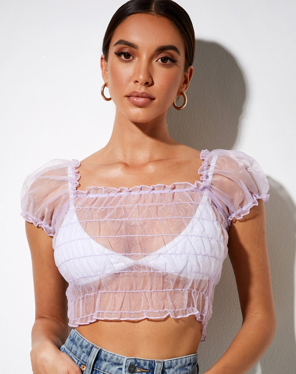 Marilla Crop Top in Flieder