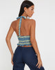 Abbildung von Naoki Crop Top in Colourpop Karo Grün und Blau