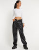 Bild von MOTEL X OLIVIA NEILL Parallel Hose in Pu Schwarz