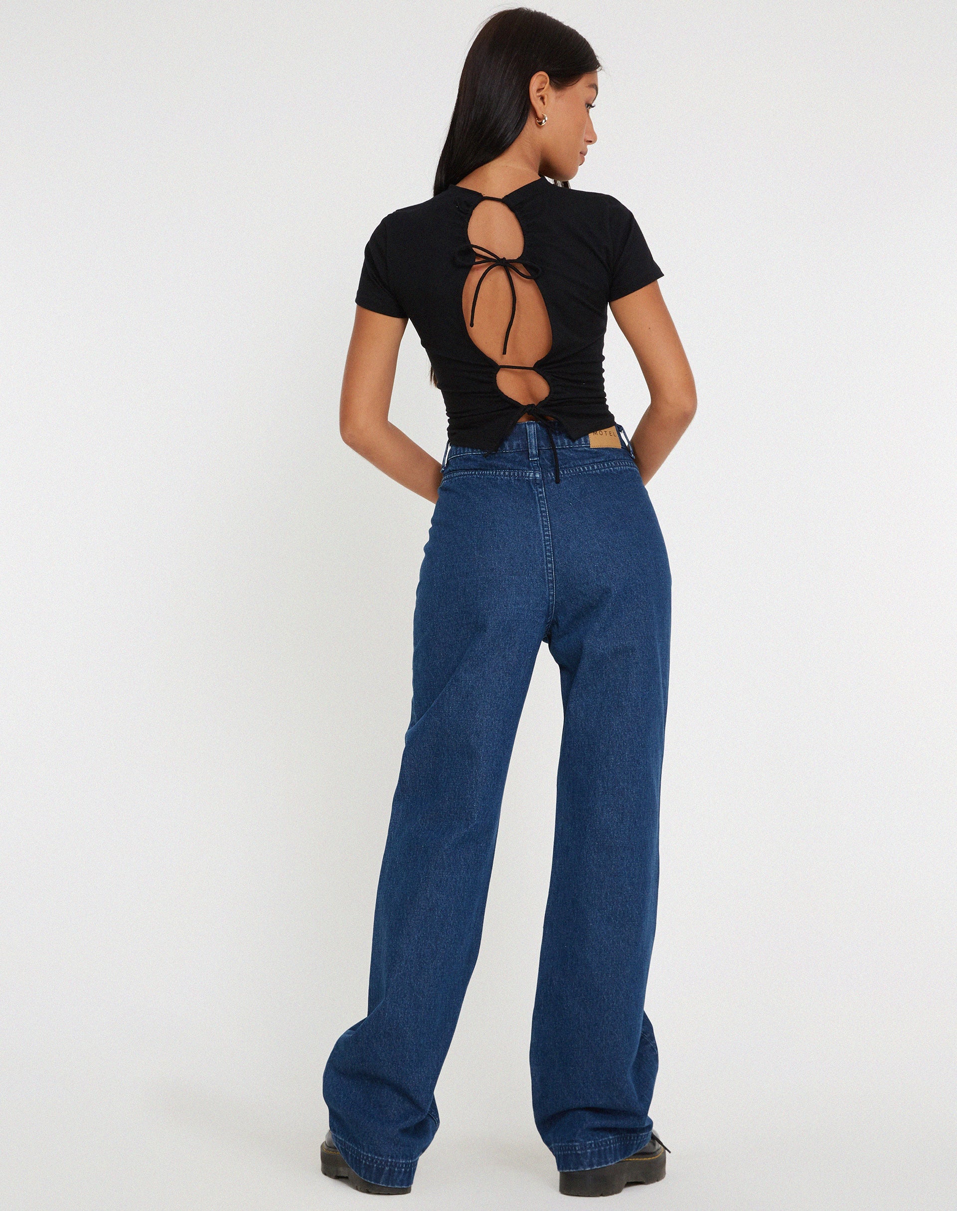 Bild von Retro Pocket Flare Jeans in 90er Indigo