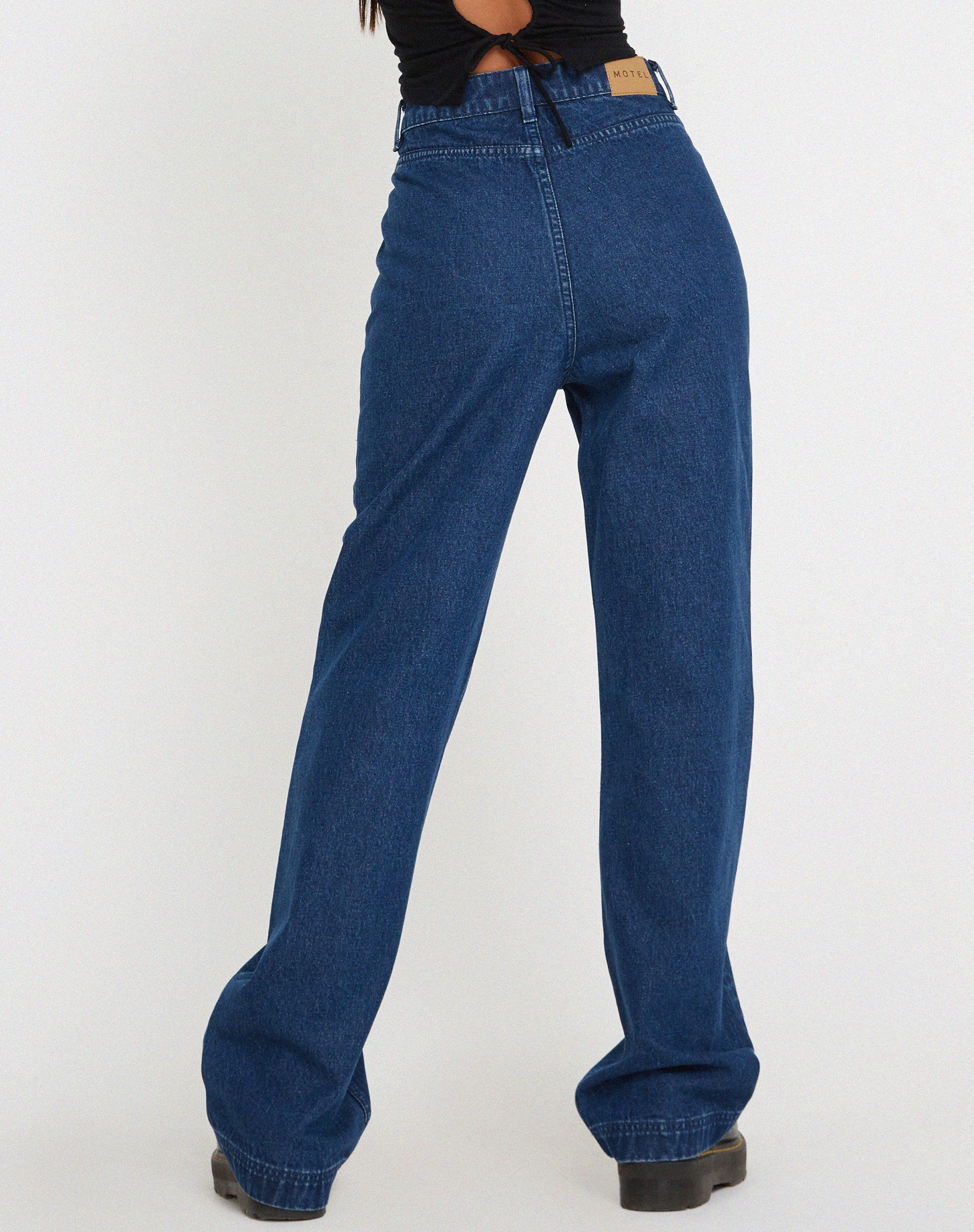 Bild von Retro Pocket Flare Jeans in 90er Indigo