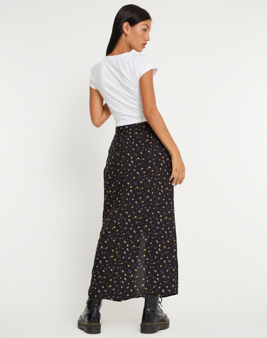 Rima Maxirock in Pretty Petal Schwarz
