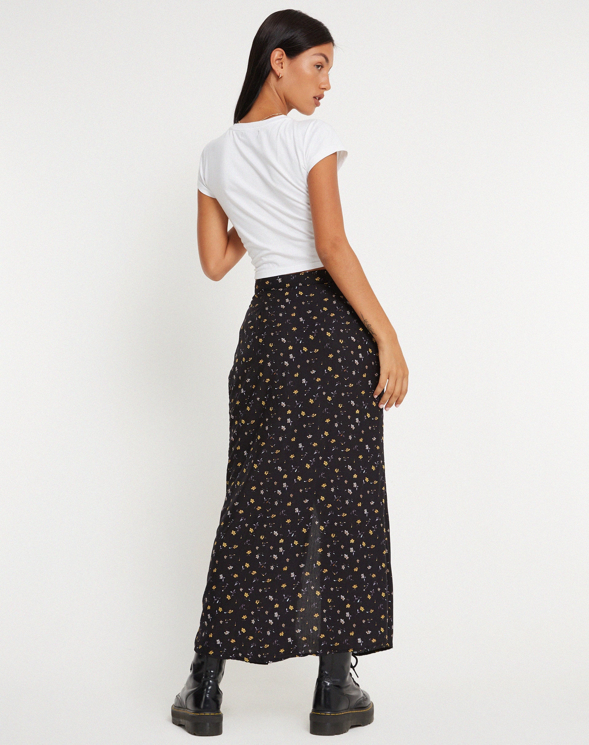 Bild von Rima Maxirock in Pretty Petal Schwarz