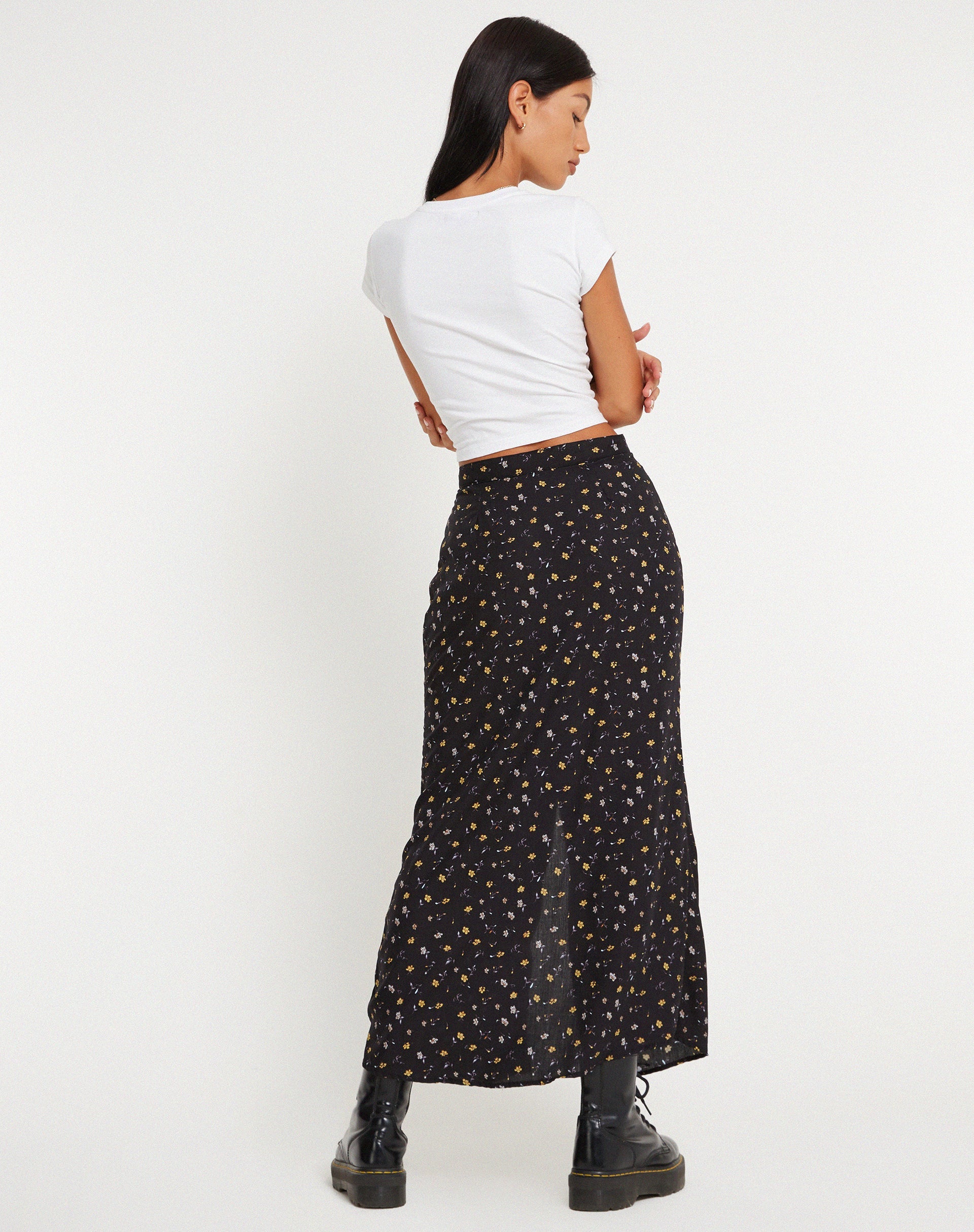 Bild von Rima Maxirock in Pretty Petal Schwarz