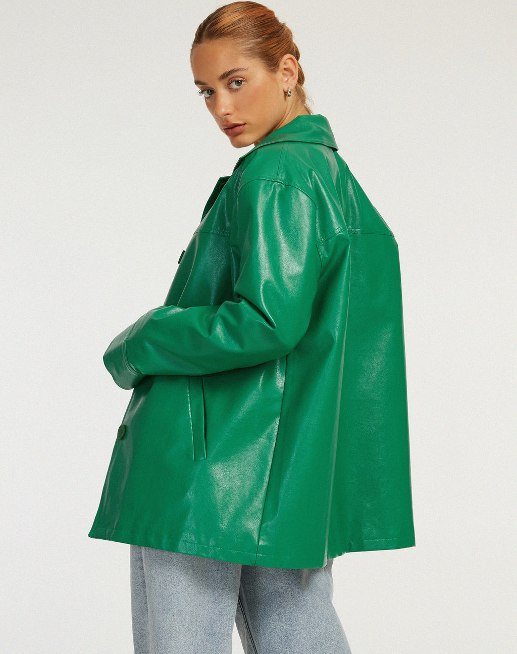 Walta Jacke in Pu Kelly Grün