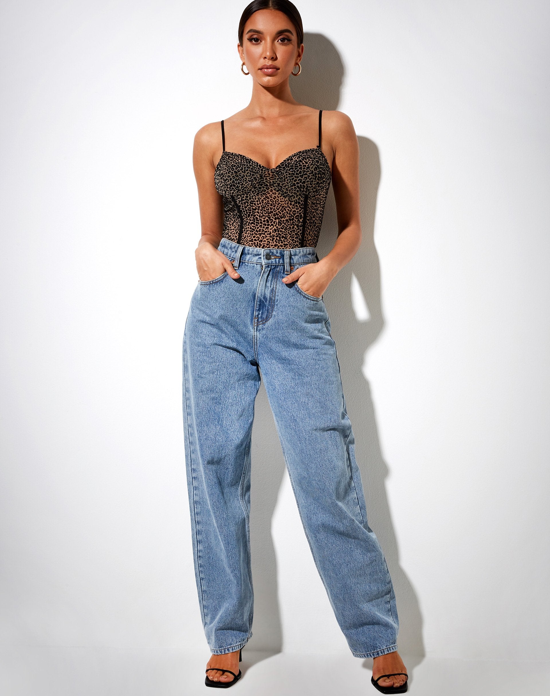Bild von Yecal Mieder in Rar Leopard Flock Mesh