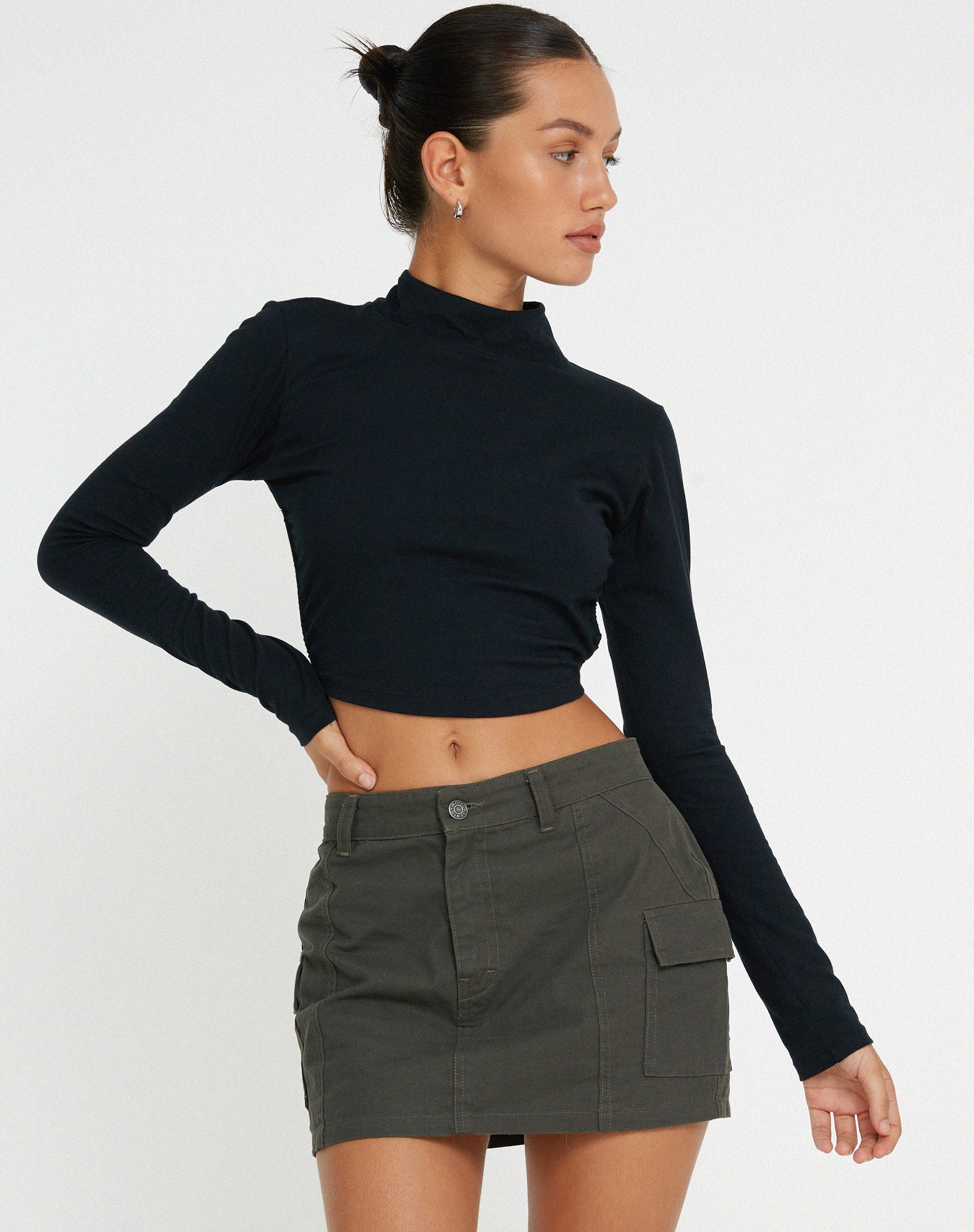 Bild von Quelia Crop Top in Schwarz