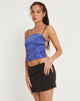Bild von Reta Crop Top in Satin Spectrum Blau