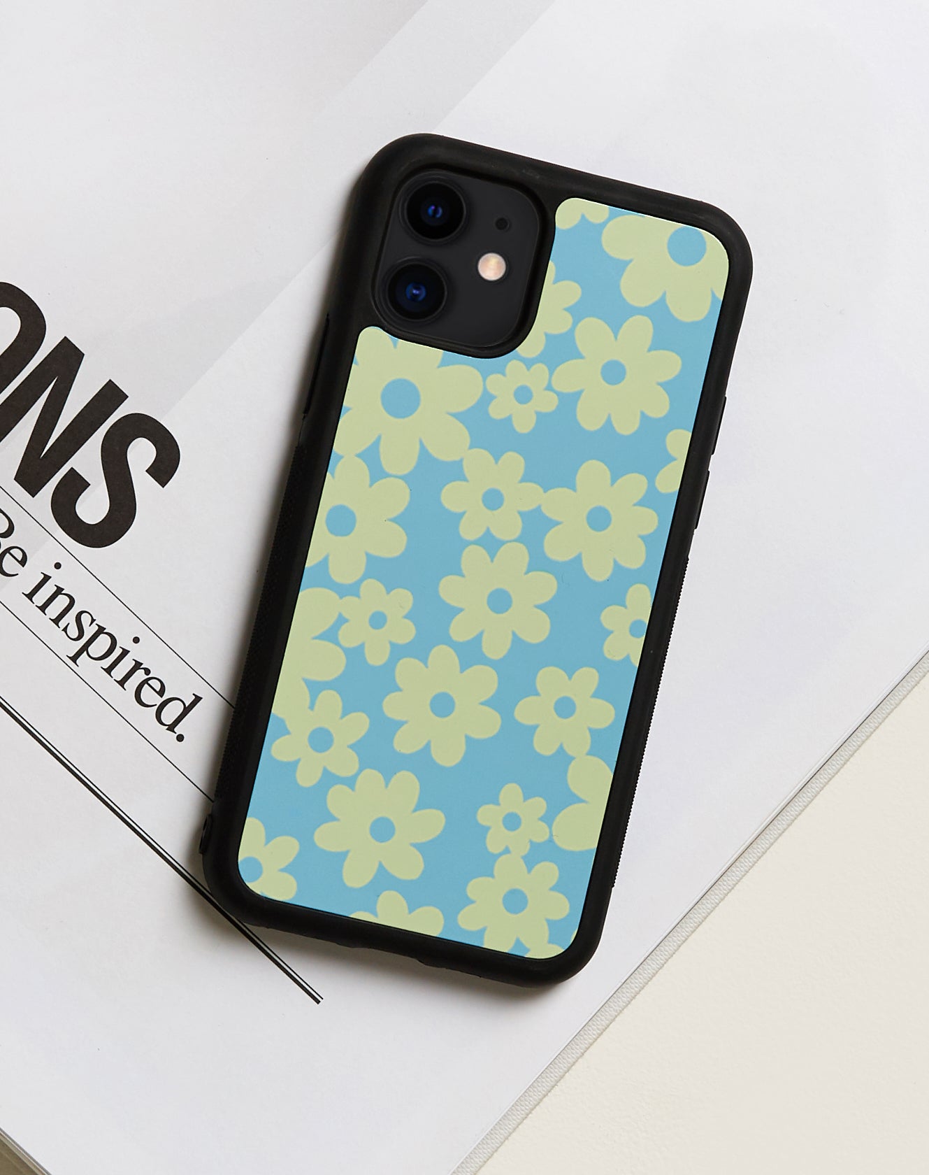 Bild von Motel X Barbara Kristoffersen Iphone Fall in Retro Daisy Blau