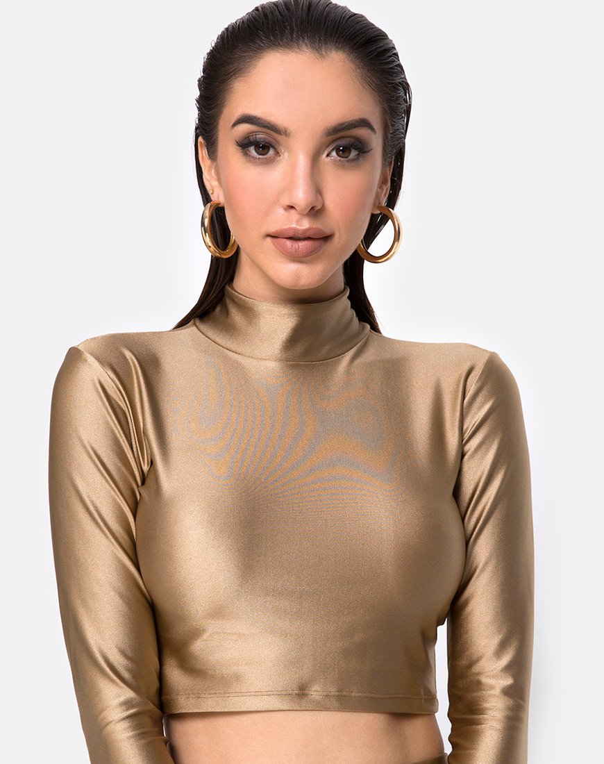 Bild von Rhala Crop Top aus Nylon Gold