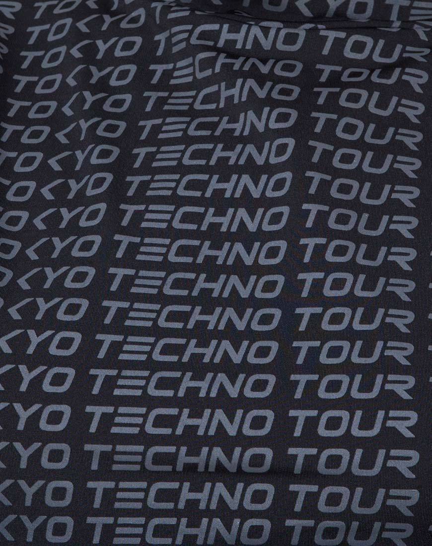 Bild von Rhala Crop Top in Tokyo Techno Tour Schwarz