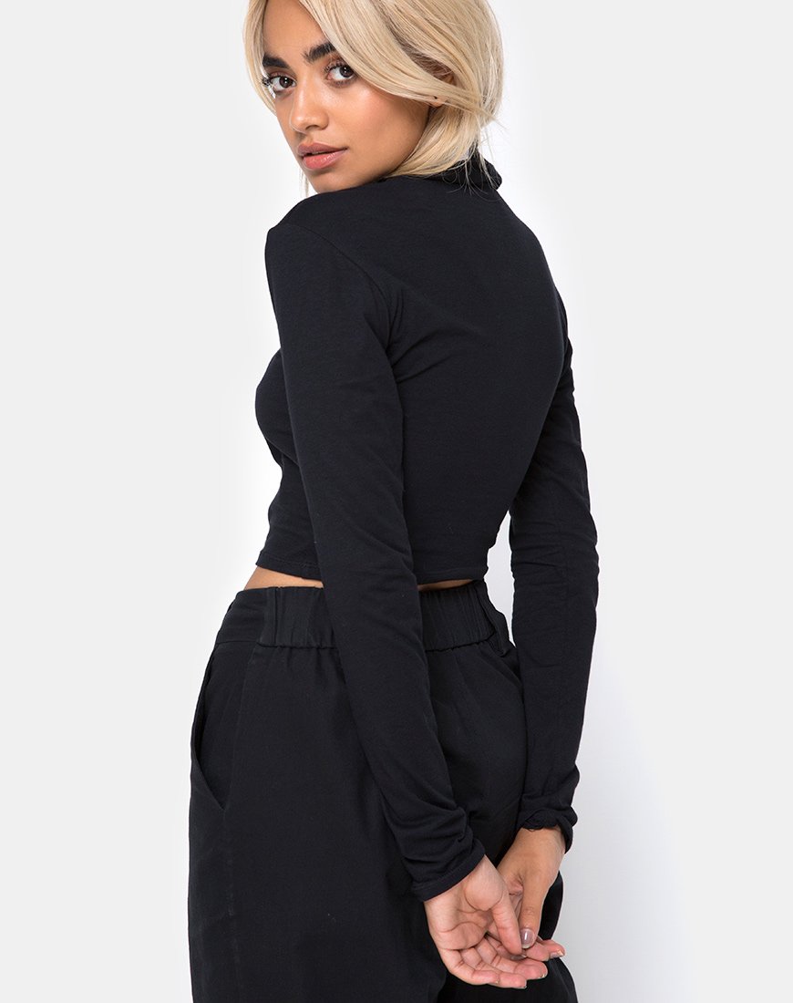 Bild von Rhala Crop Top in Tokyo Techno Schwarz Embro