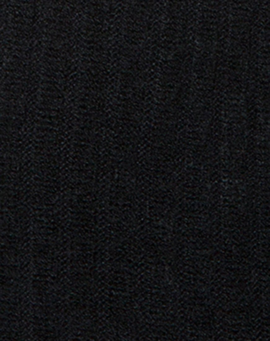 Image of Mabel Ausschnittmieder aus Rippenstrick Schwarz