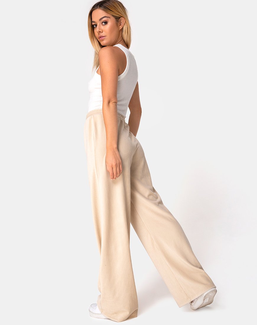 Bild von Obeli Hose in Rippe Creme