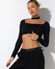 Bild von Ribus Crop Top in Schwarz