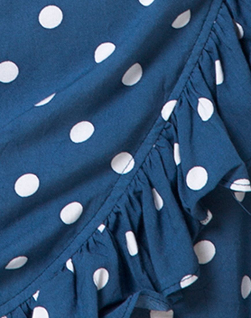 Image of Rica Skaterkleid in Medium Polka Navy