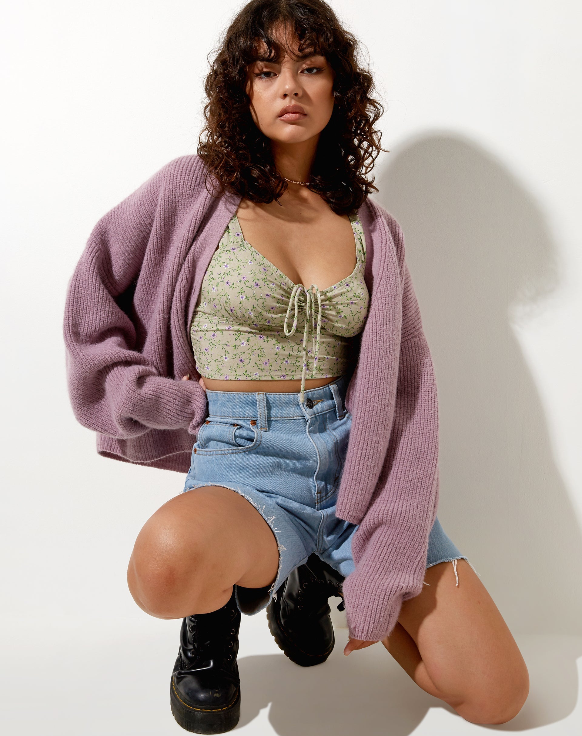 Bild von Ridis Vest Crop Top in Parma Violett