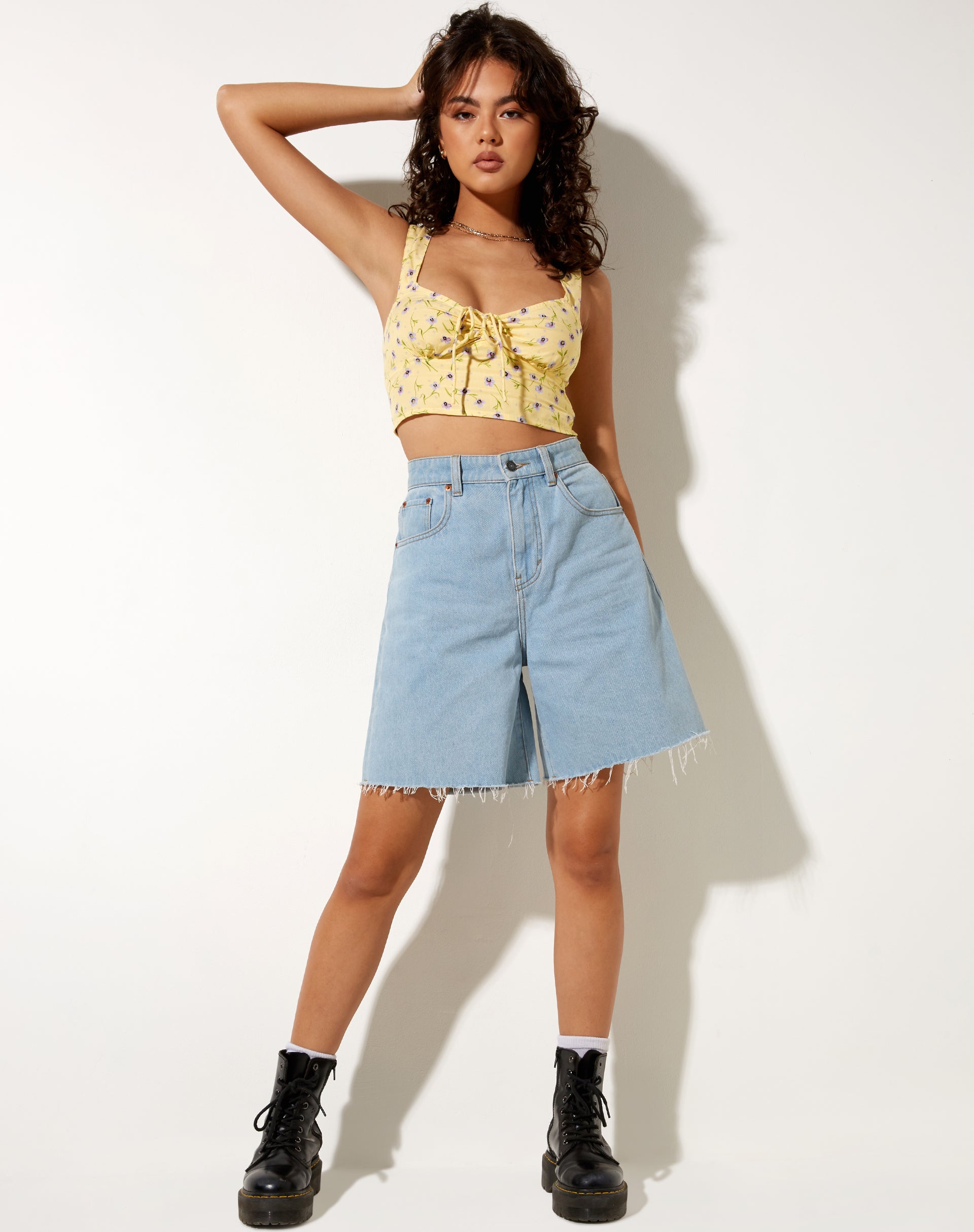 Bild von Ridis Vest Crop Top in Wild Flower Lemon Drop