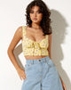 Bild von Ridis Vest Crop Top in Wild Flower Lemon Drop